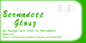 bernadett glosz business card